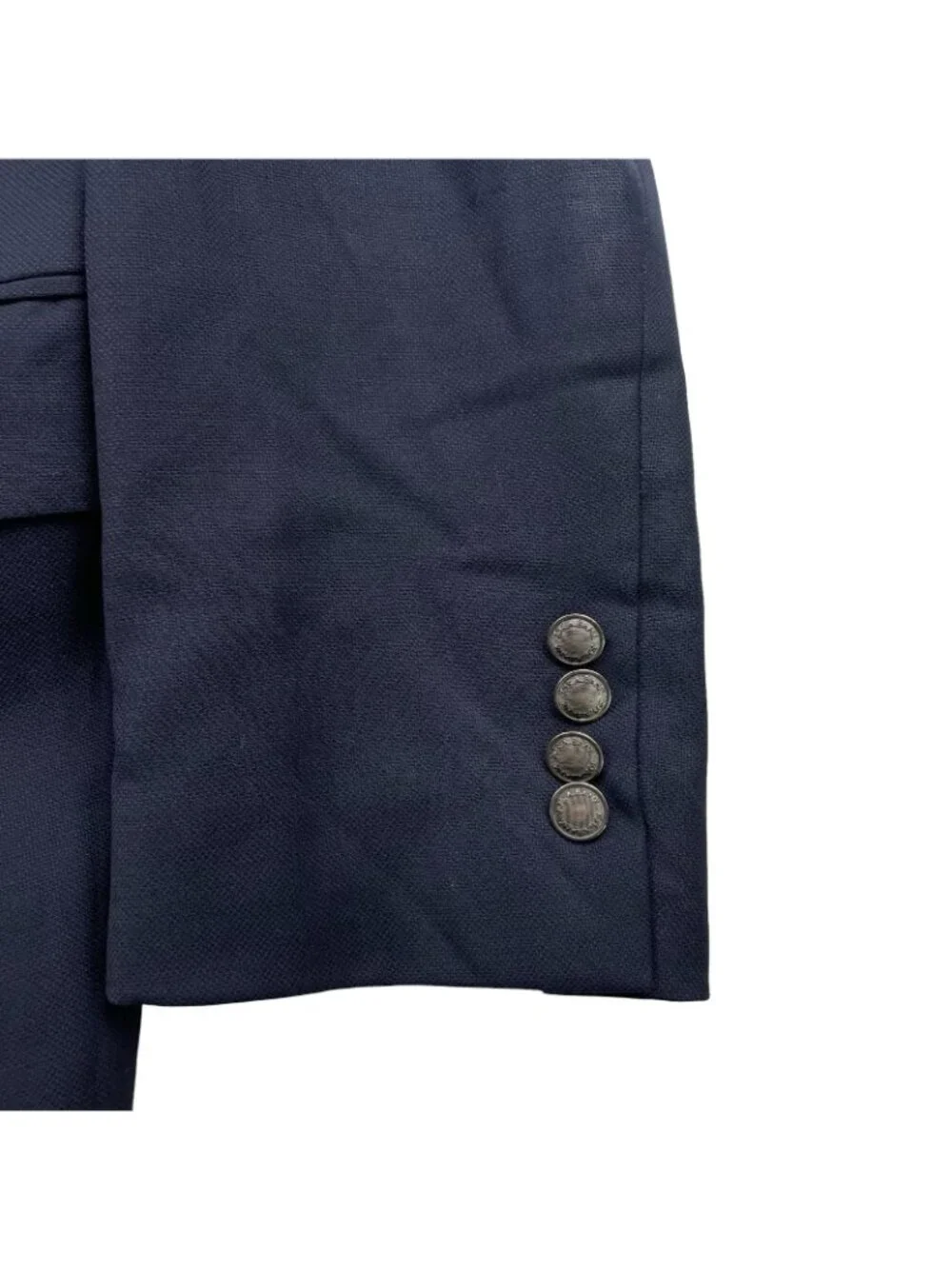 Jos A Bank Men’s 100% Wool Silver Metal Buttons 2-Button Blazer Navy • 40R